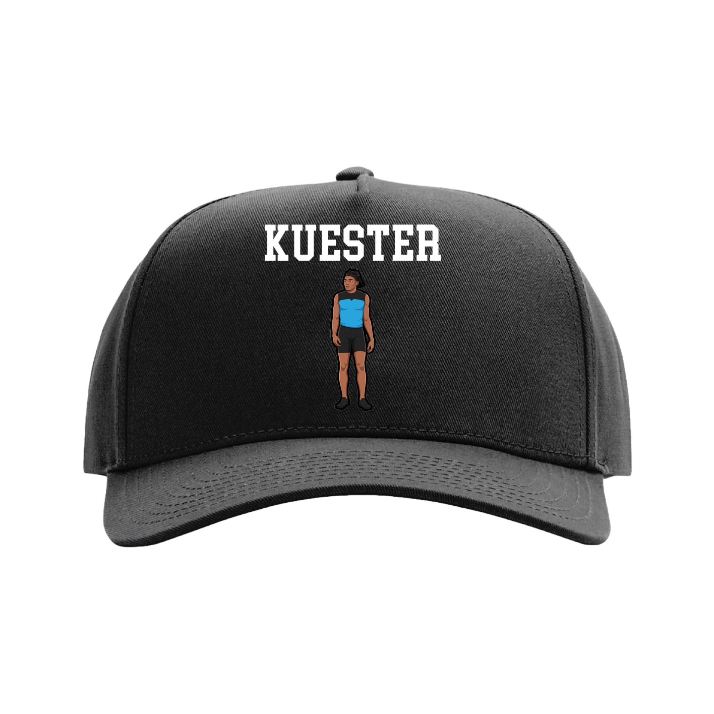 Full Fabric Five-Panel Champ Cap — Shirsey in Black