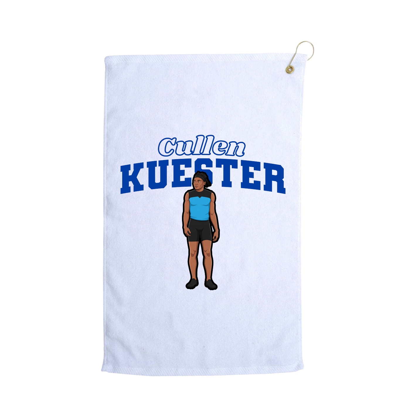 Golf Towel — Name Arch in White