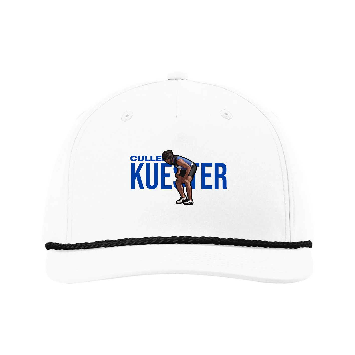 Five-Panel Classic Rope Cap — Player Name in White