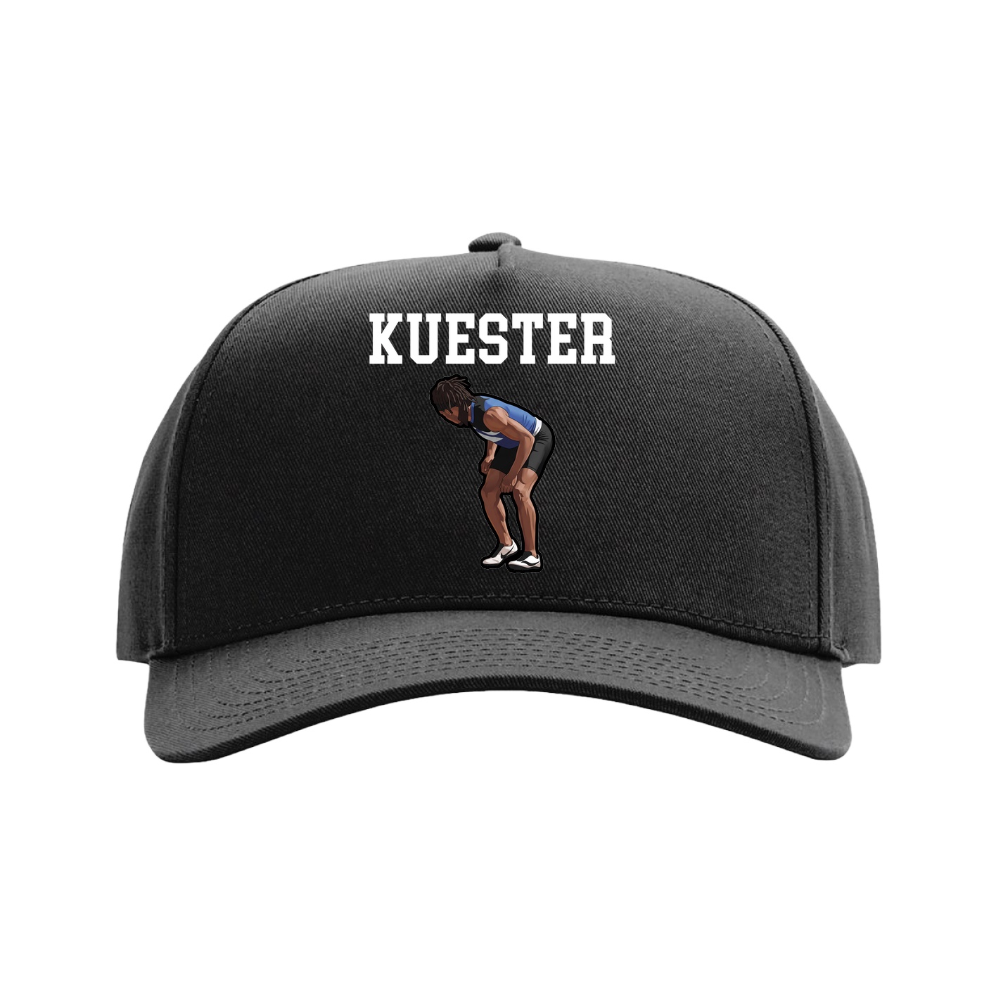 Full Fabric Five-Panel Champ Cap — Shirsey in Black