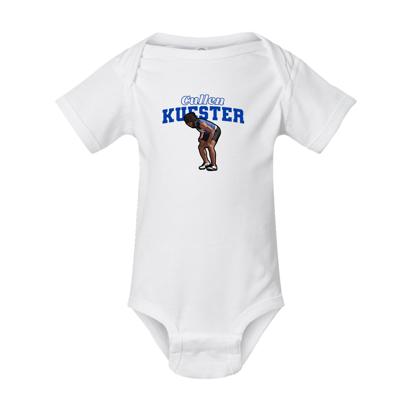 Baby Onesie — Name Arch in White