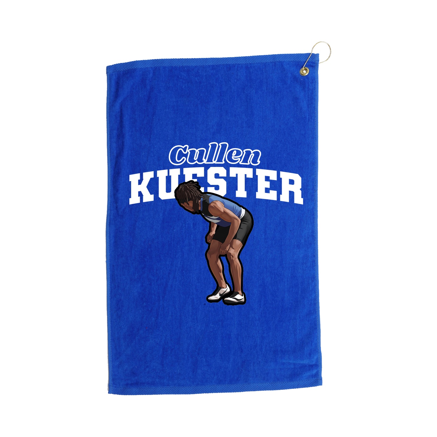 Golf Towel — Name Arch in Royal