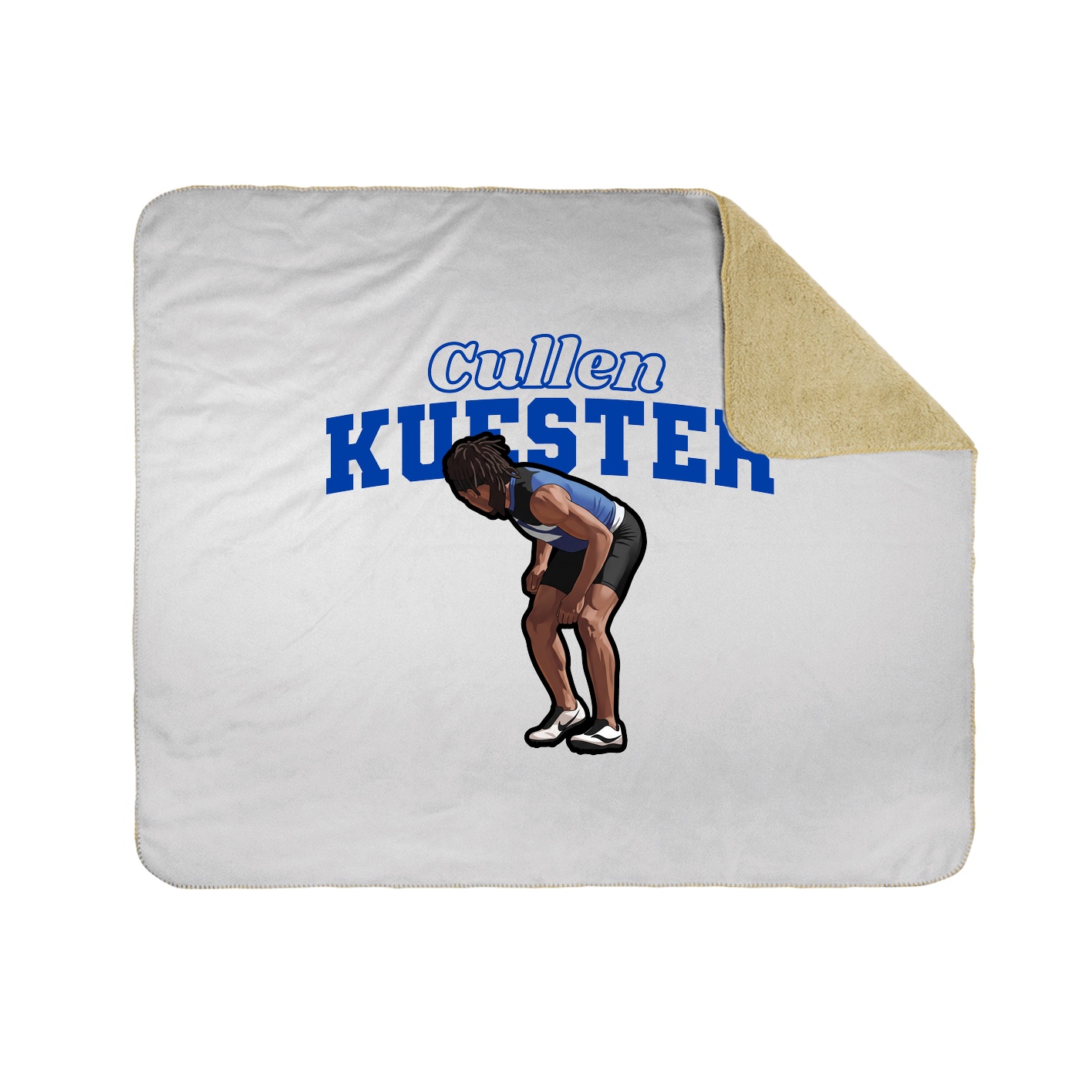 Throw Blanket — Name Arch in White
