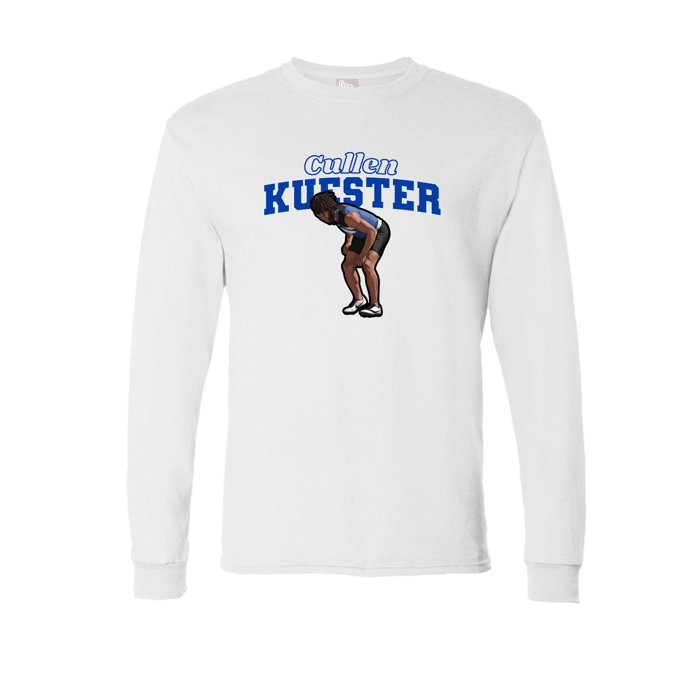 Long Sleeve Tee — Name Arch in White