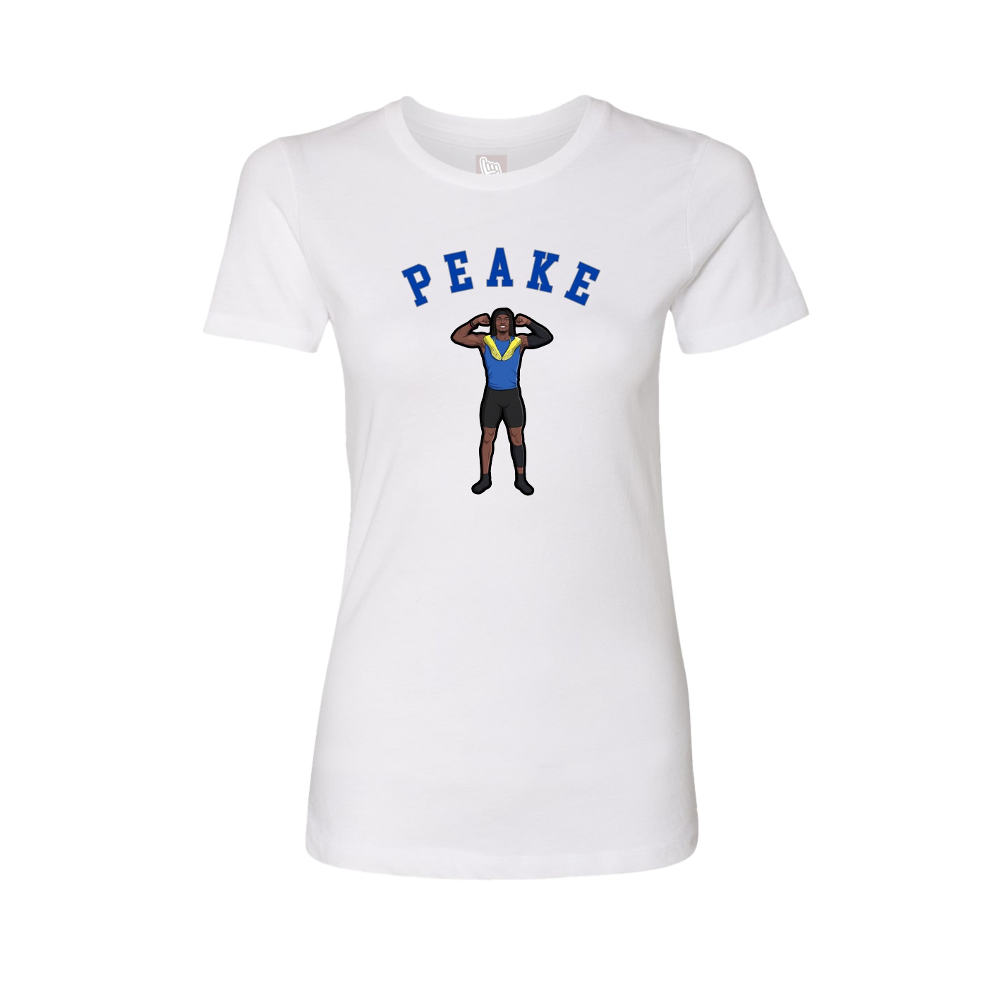 Fitted Women's Tee — Shirsey Arch in White