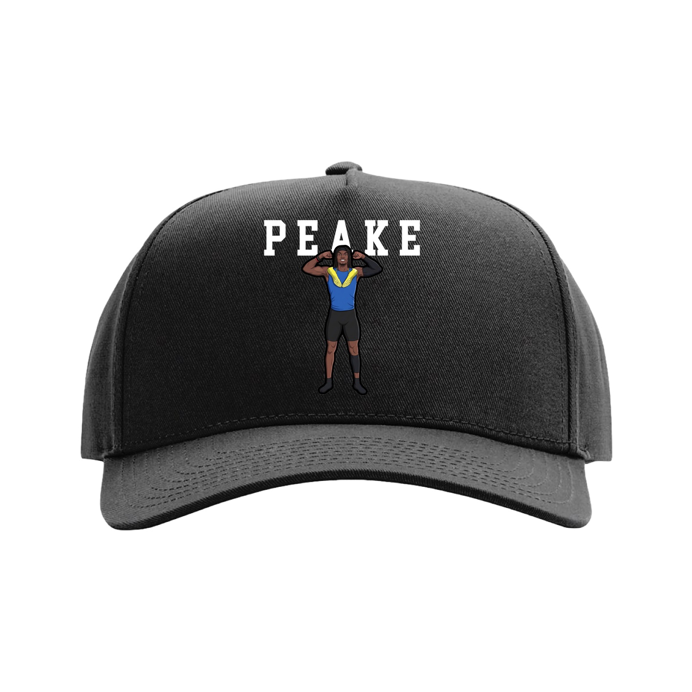 Full Fabric Five-Panel Champ Cap — Shirsey in Black