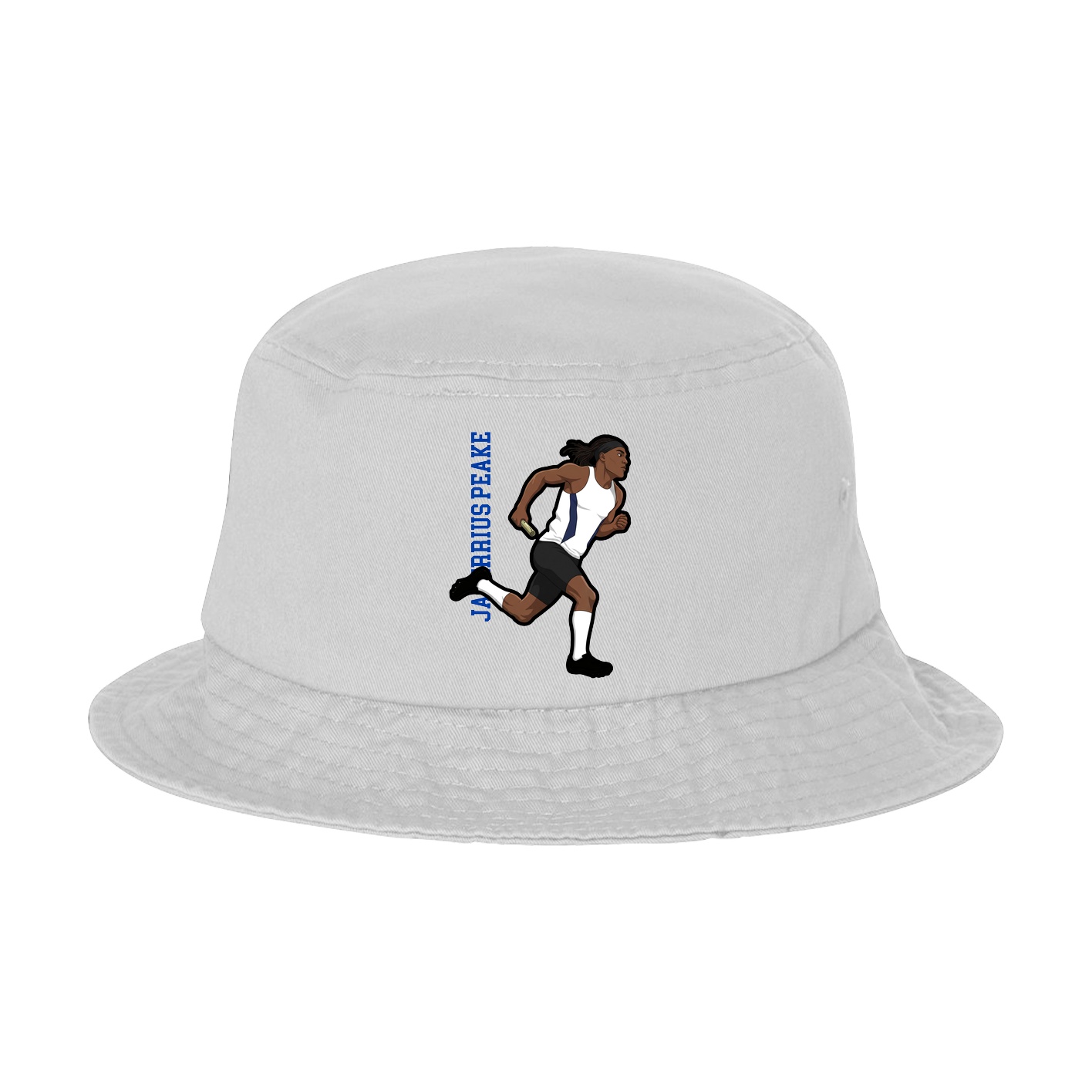 Bucket Cap — Name Vertical in White
