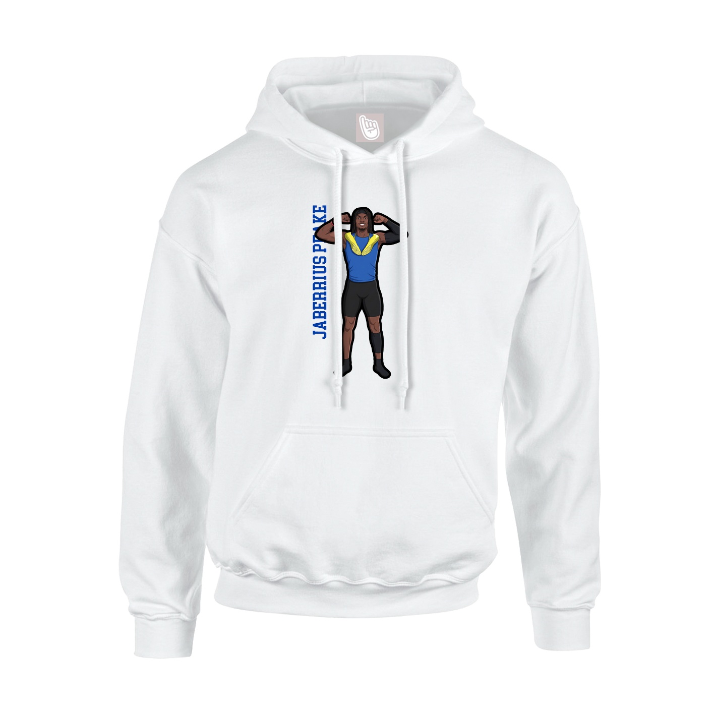 Hoodie — Name Vertical in White