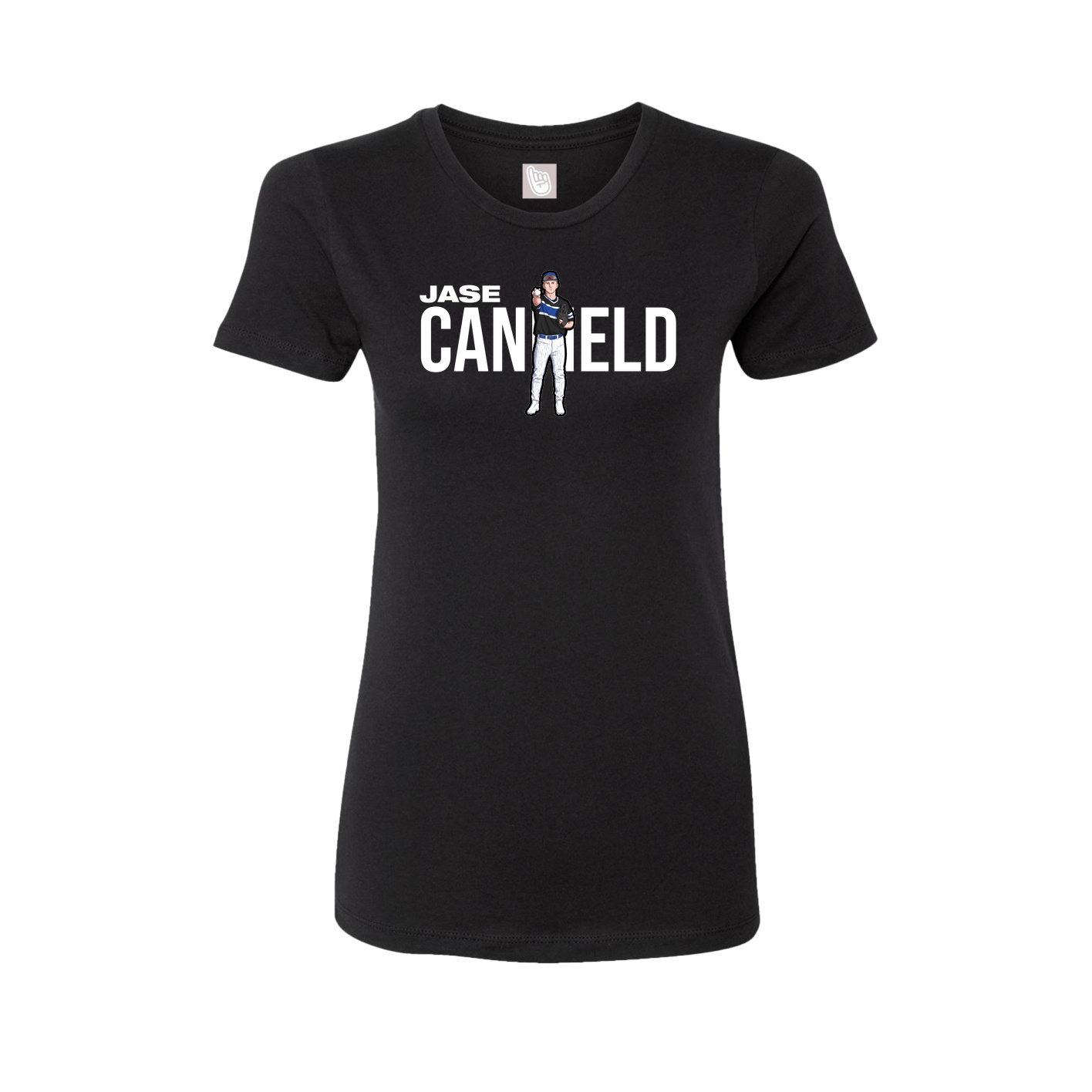 Fitted Women's Tee — Player Name in Black