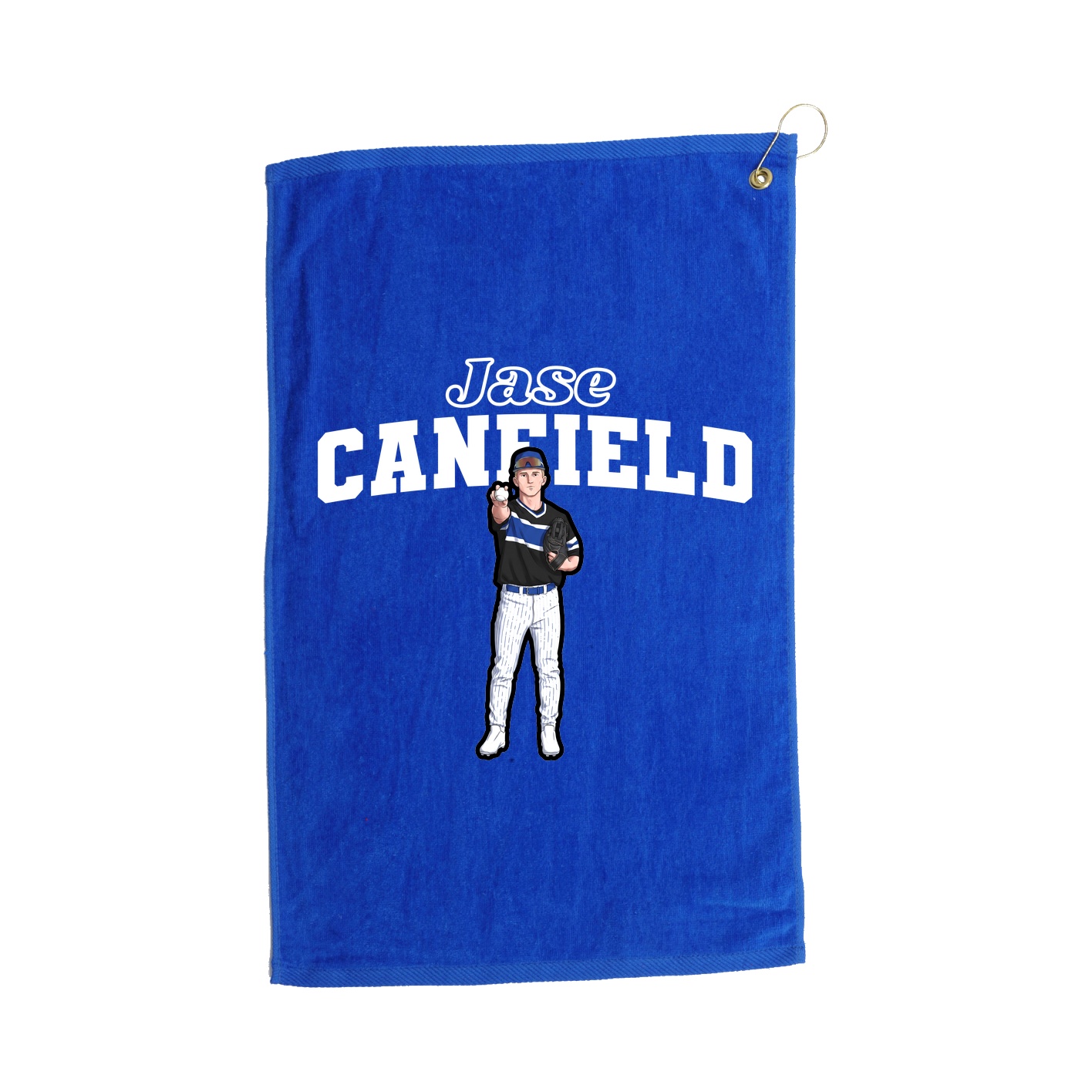 Golf Towel — Name Arch in Royal