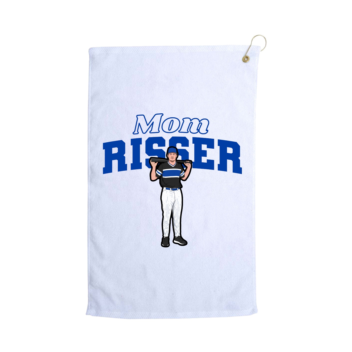 Golf Towel — Mothers Day Block in White