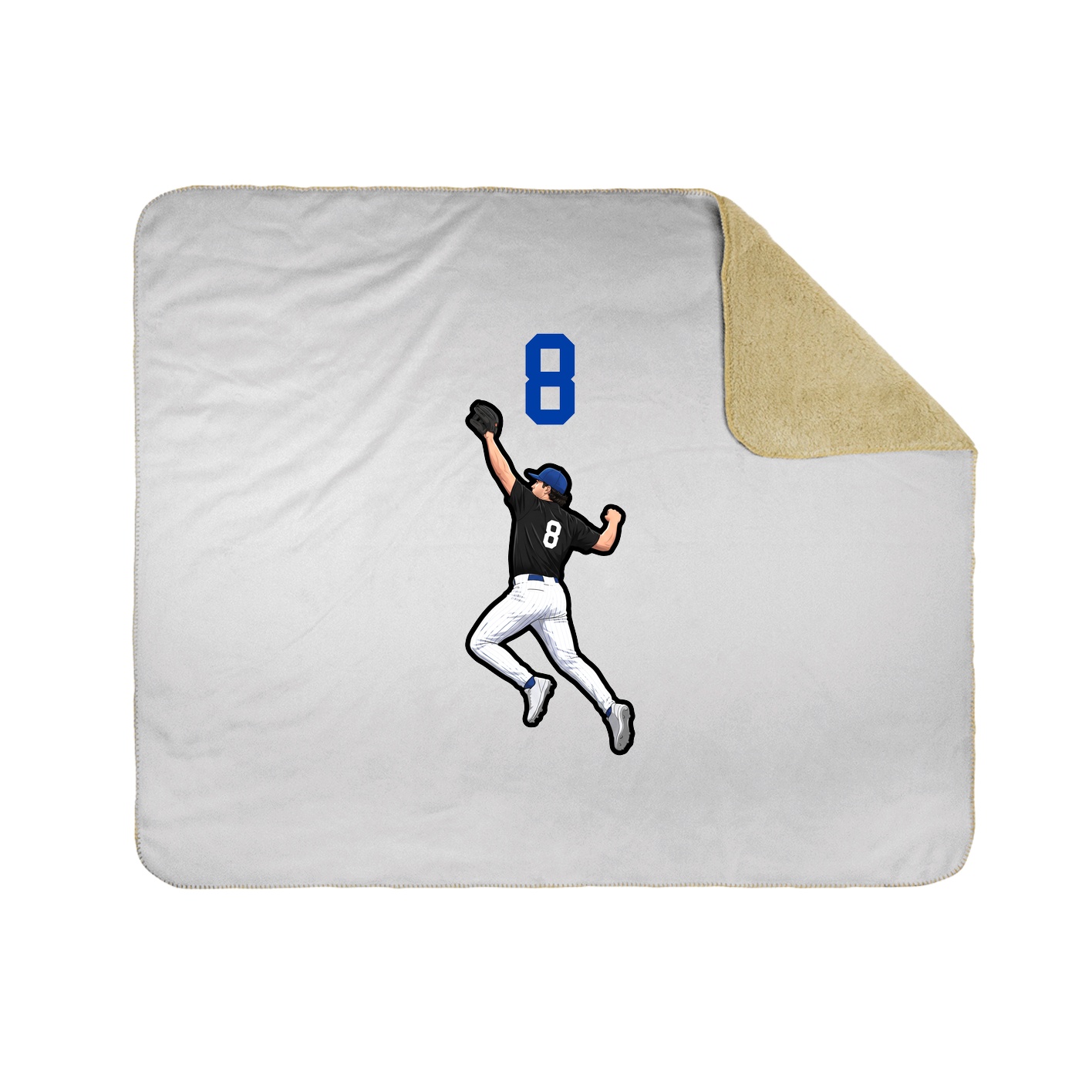 Throw Blanket — Number Top in White