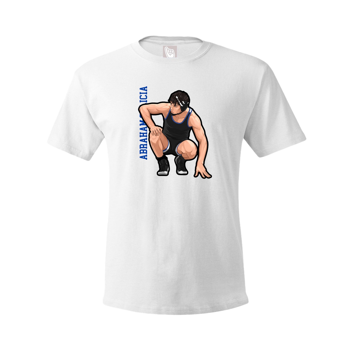 Tee — Name Vertical in White