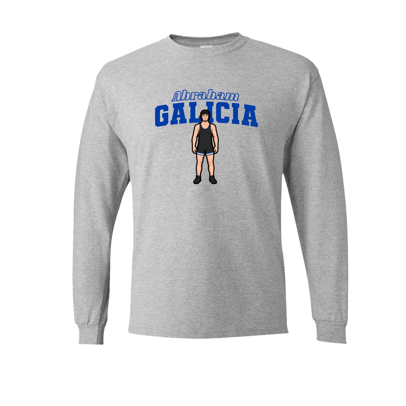 Long Sleeve Tee — Name Arch in Grey