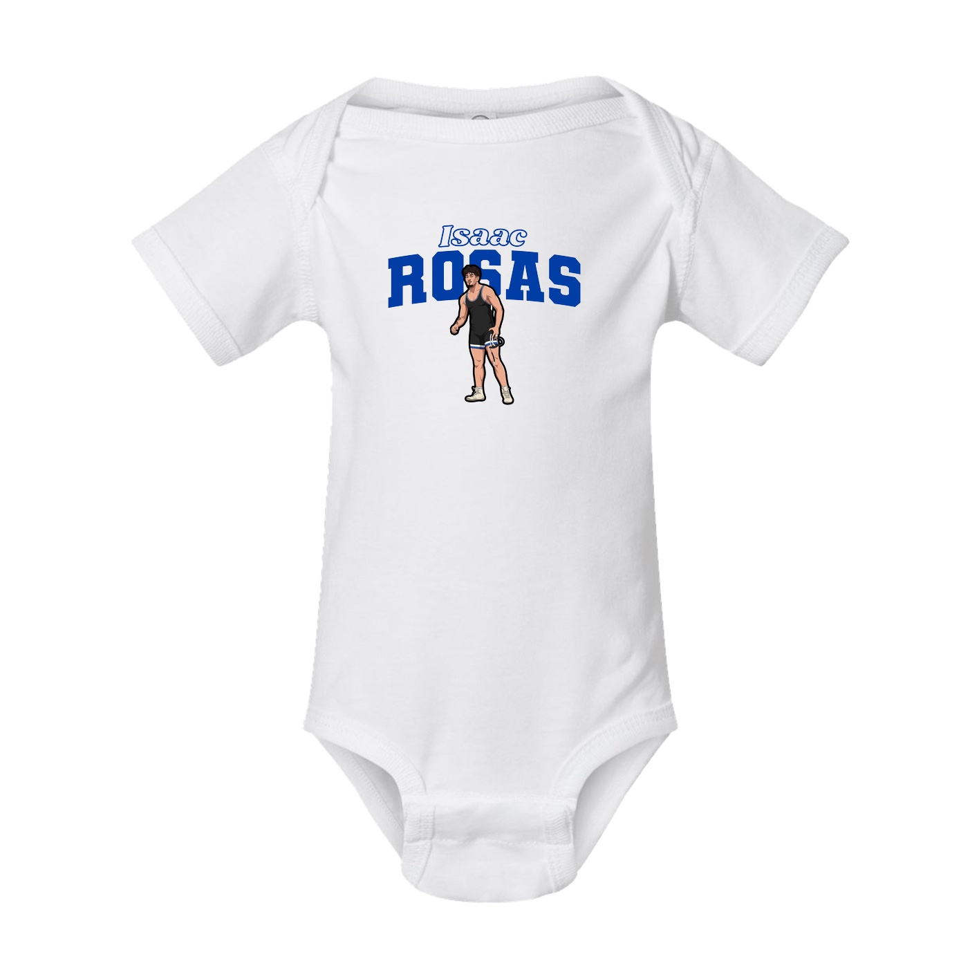 Baby Onesie — Name Arch in White
