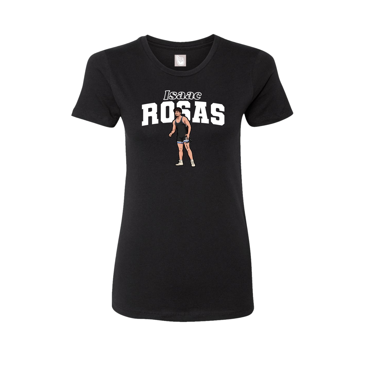Fitted Women's Tee — Name Arch in Black