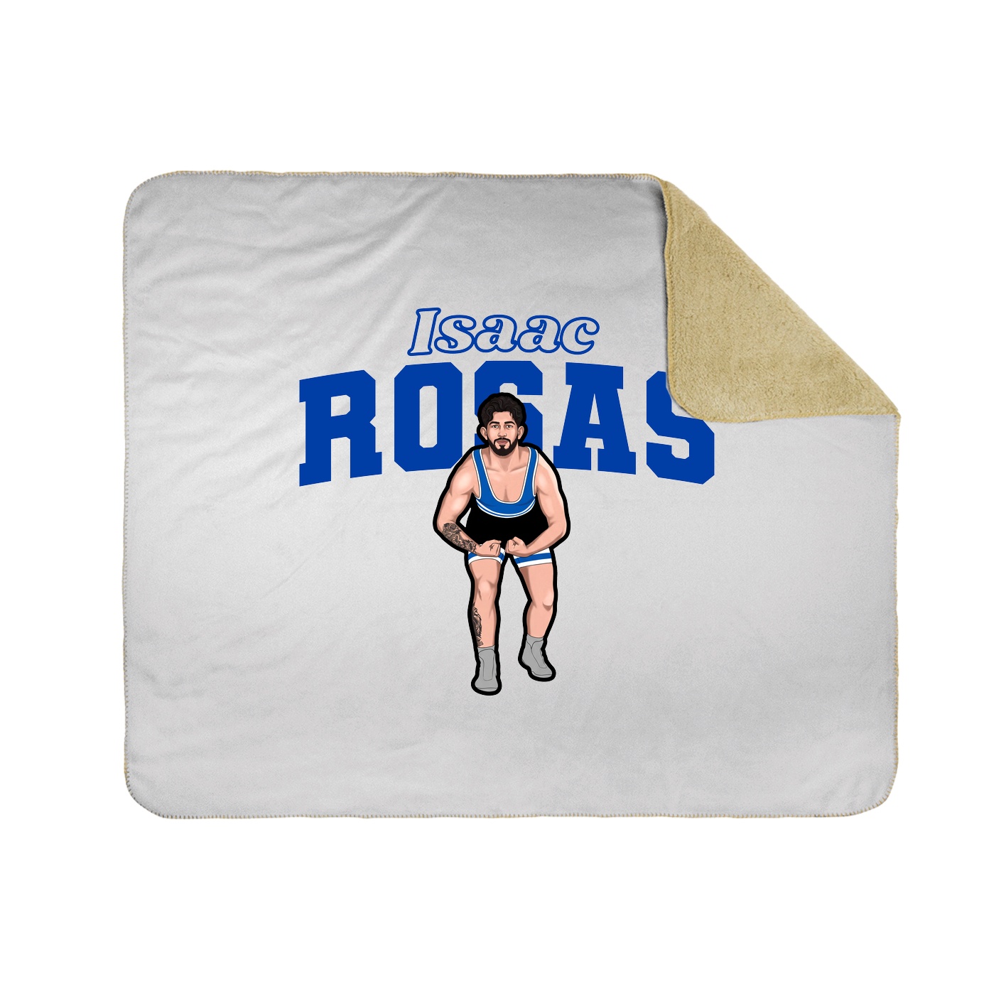 Throw Blanket — Name Arch in White
