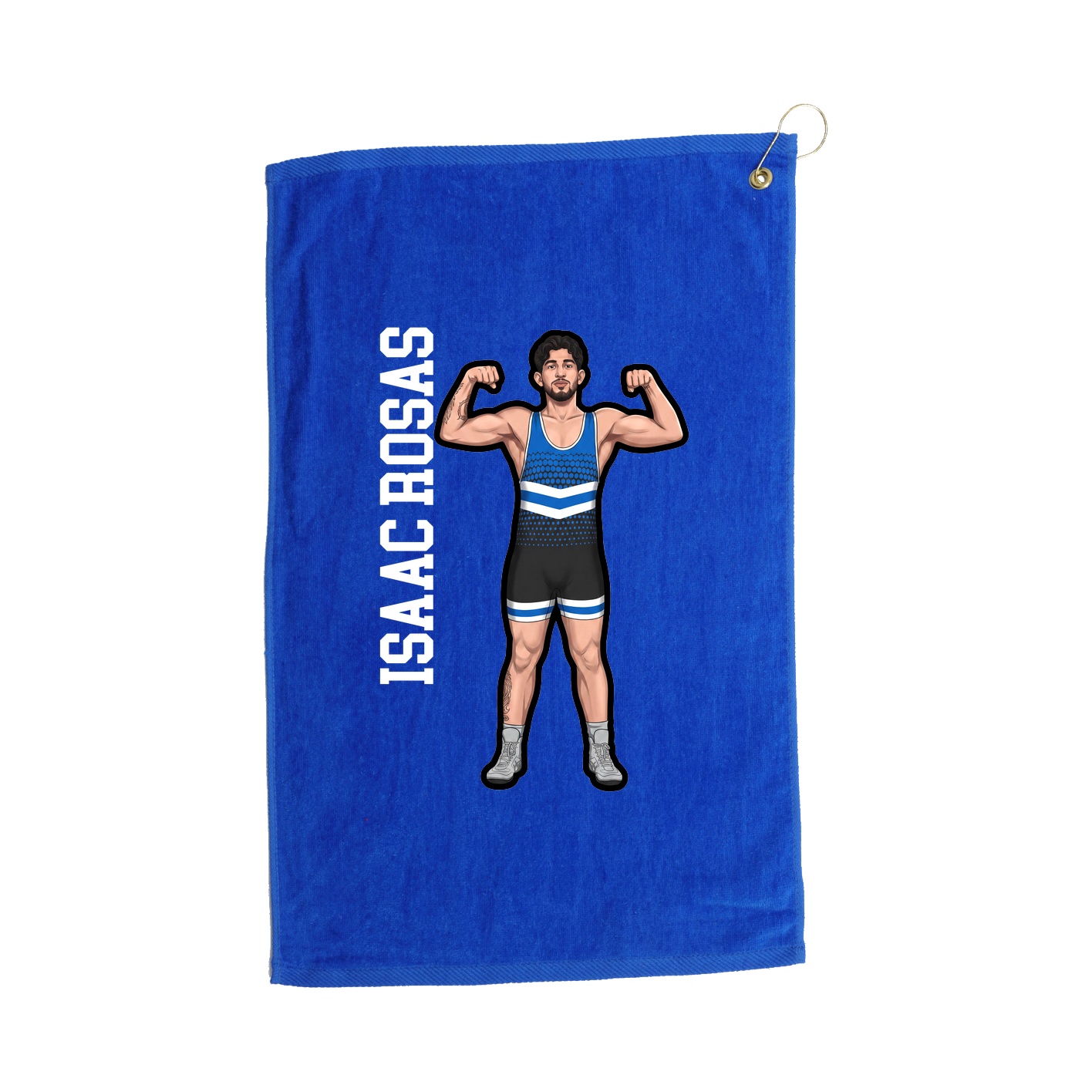 Golf Towel — Name Vertical in Royal