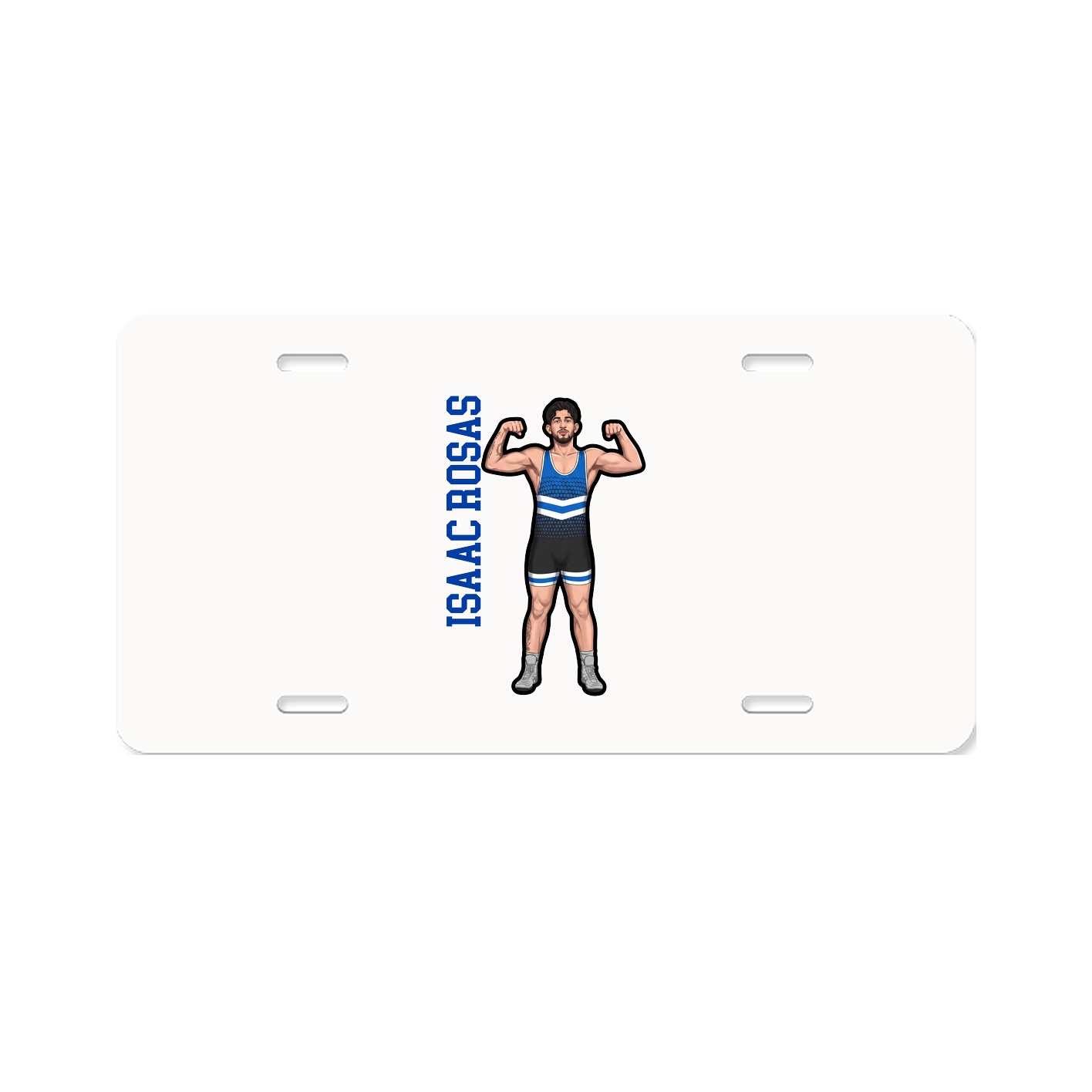 License Plate — Name Vertical in Classic