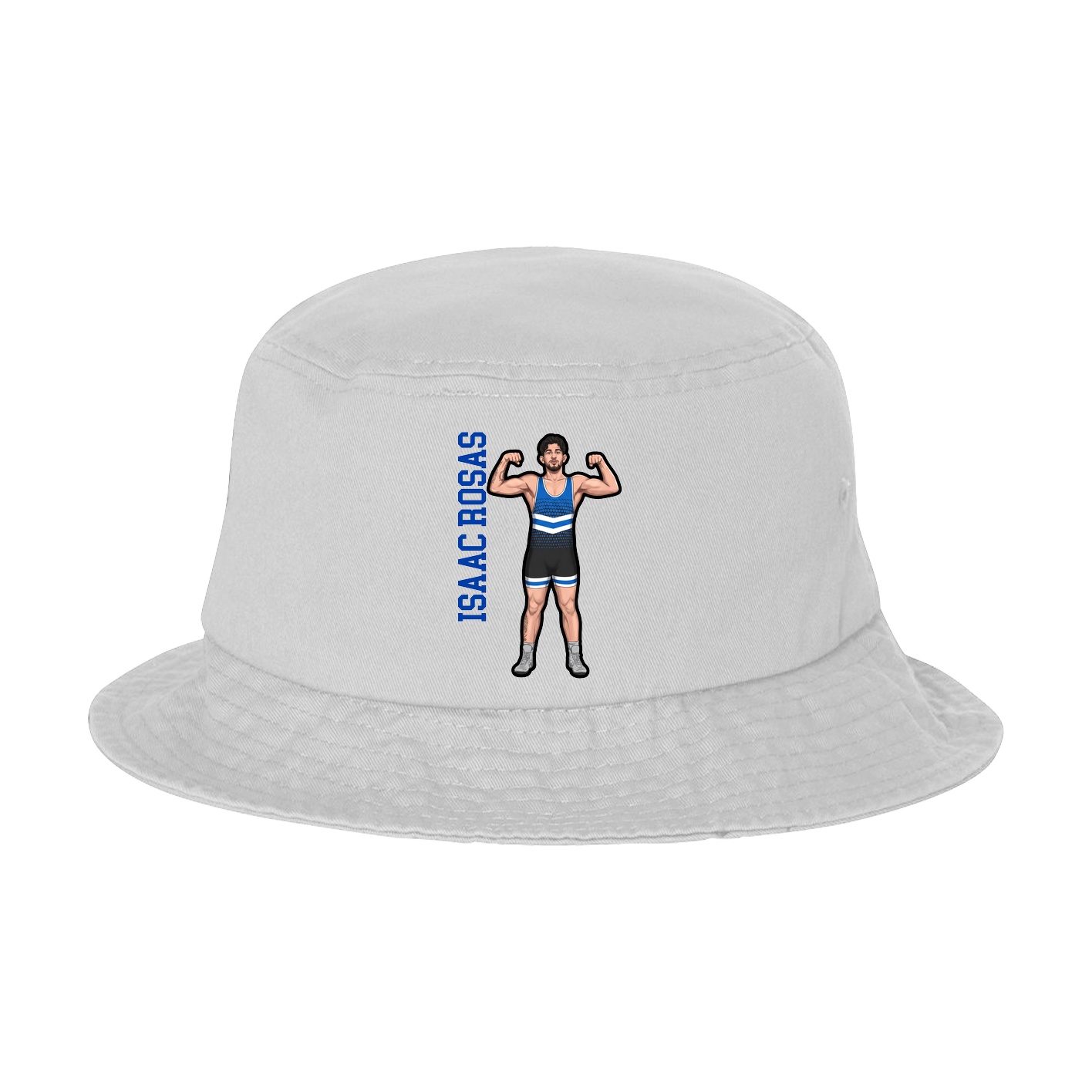 Bucket Cap — Name Vertical in White