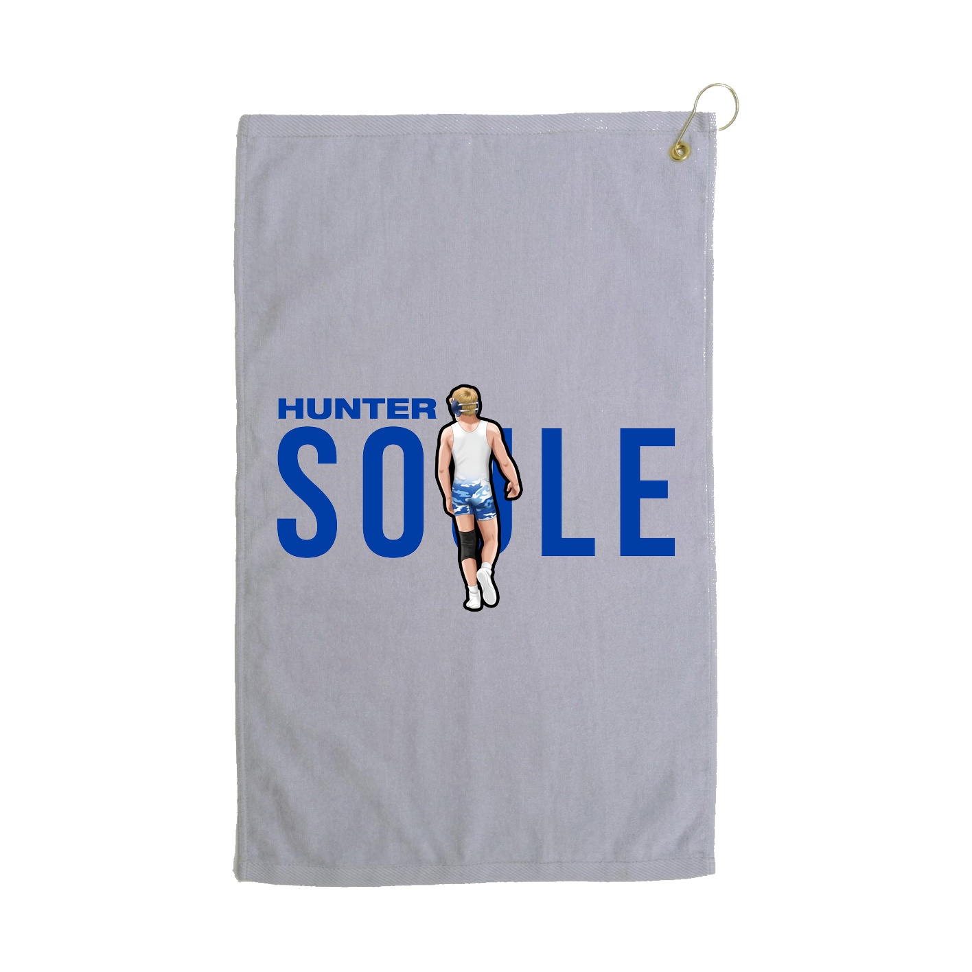 Golf Towel — Player Name in Grey