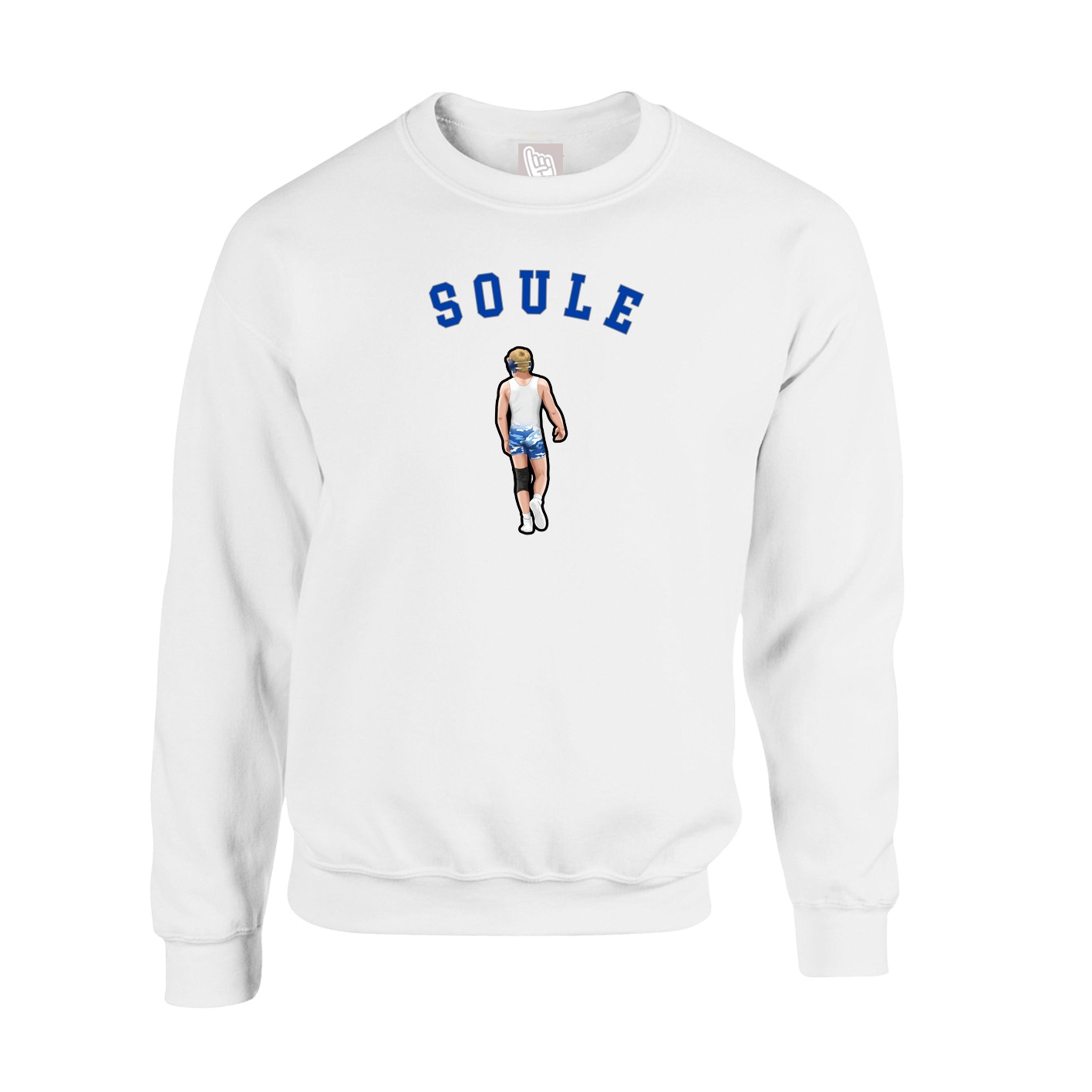 Fleece Crew — Shirsey Arch in White