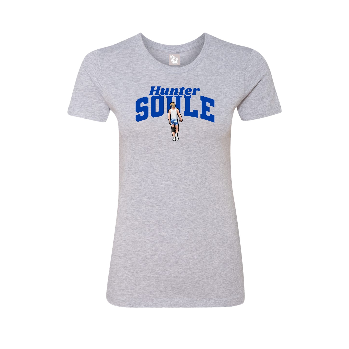 Fitted Women's Tee — Signature Arch in Grey