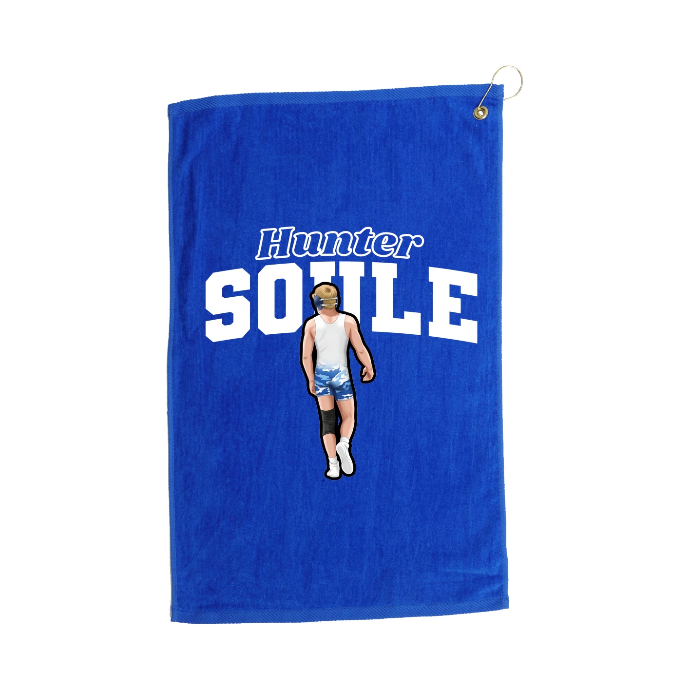 Golf Towel — Name Arch in Royal