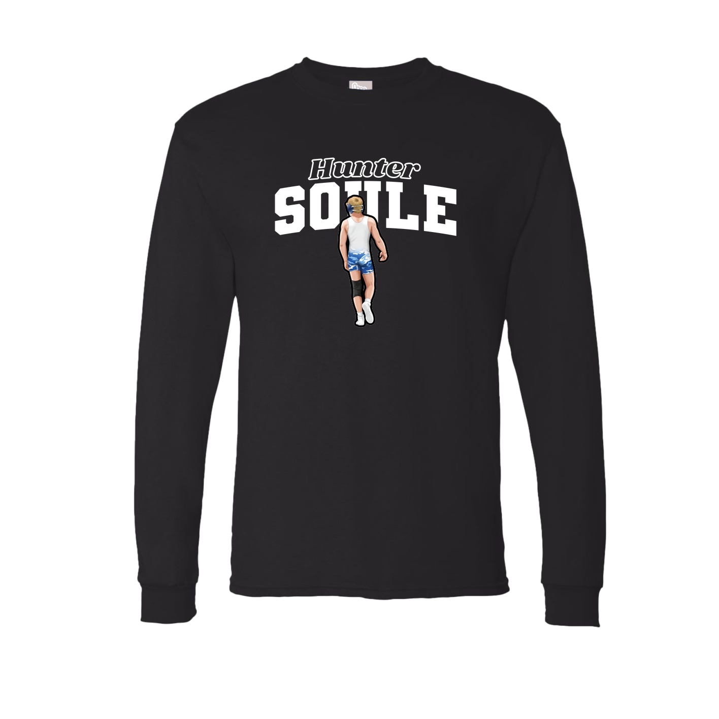 Long Sleeve Tee — Name Arch in Black