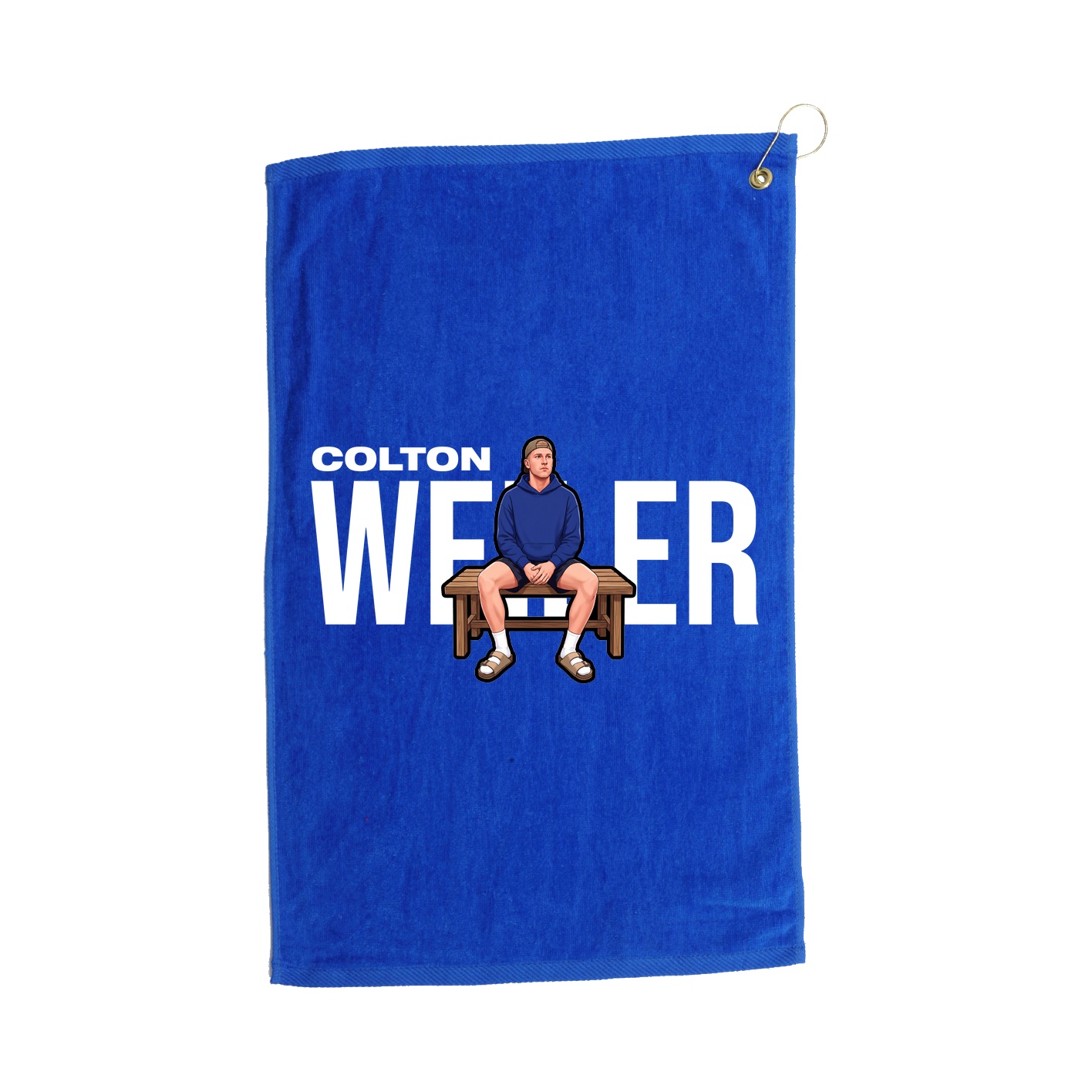 Golf Towel — Player Name in Royal