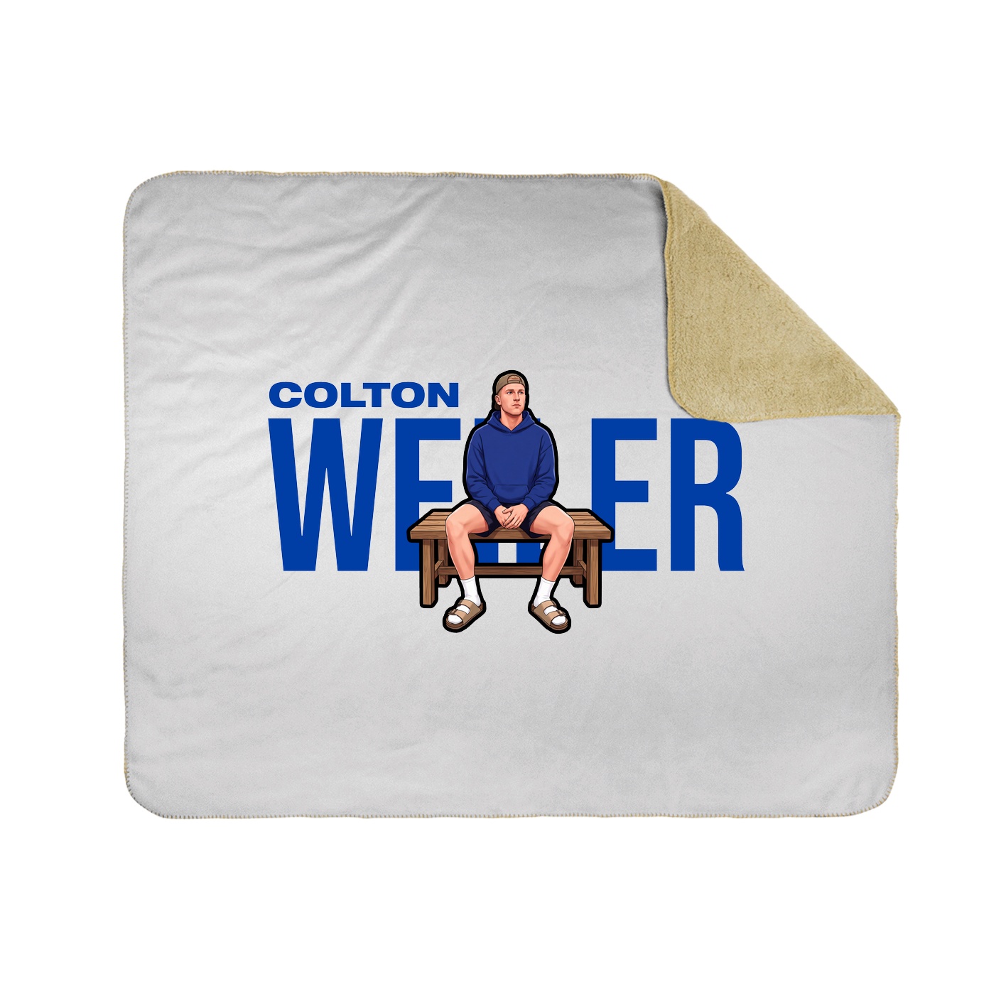 Throw Blanket — Player Name in White