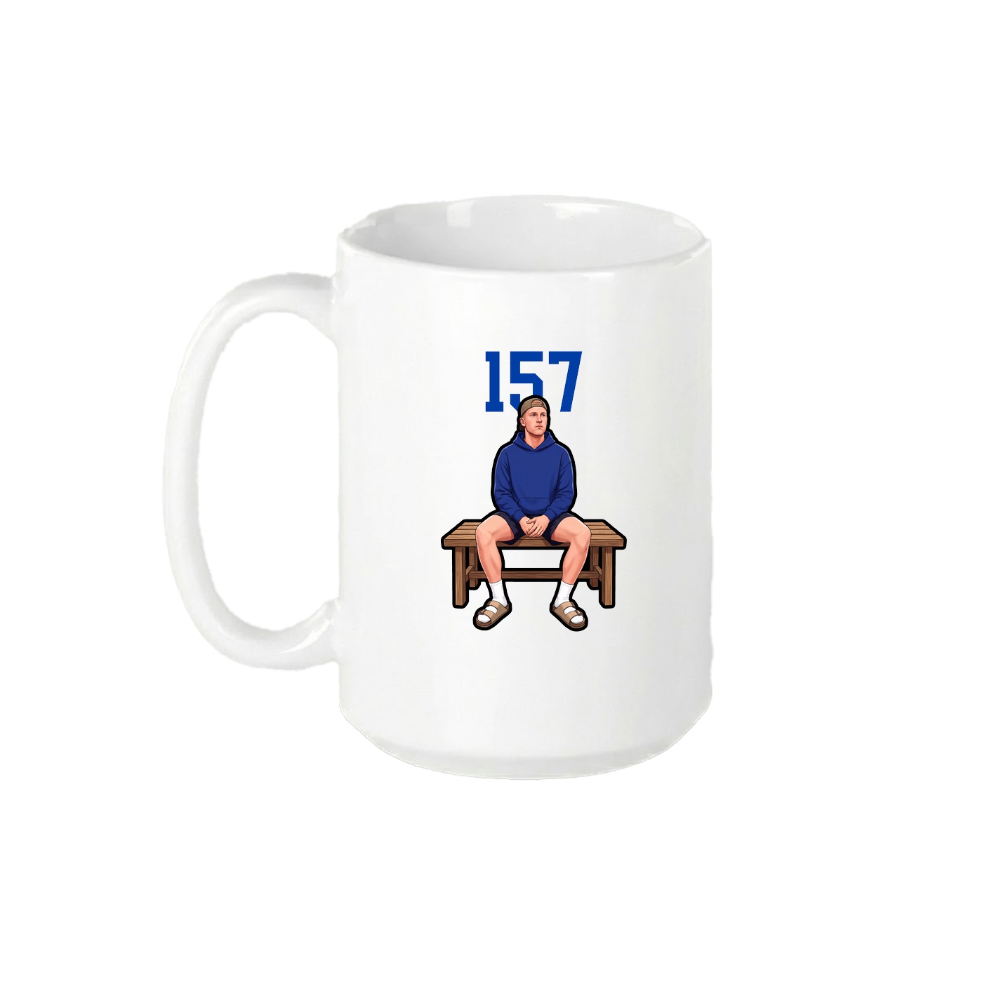 15oz Coffee Mug — Number Top in White