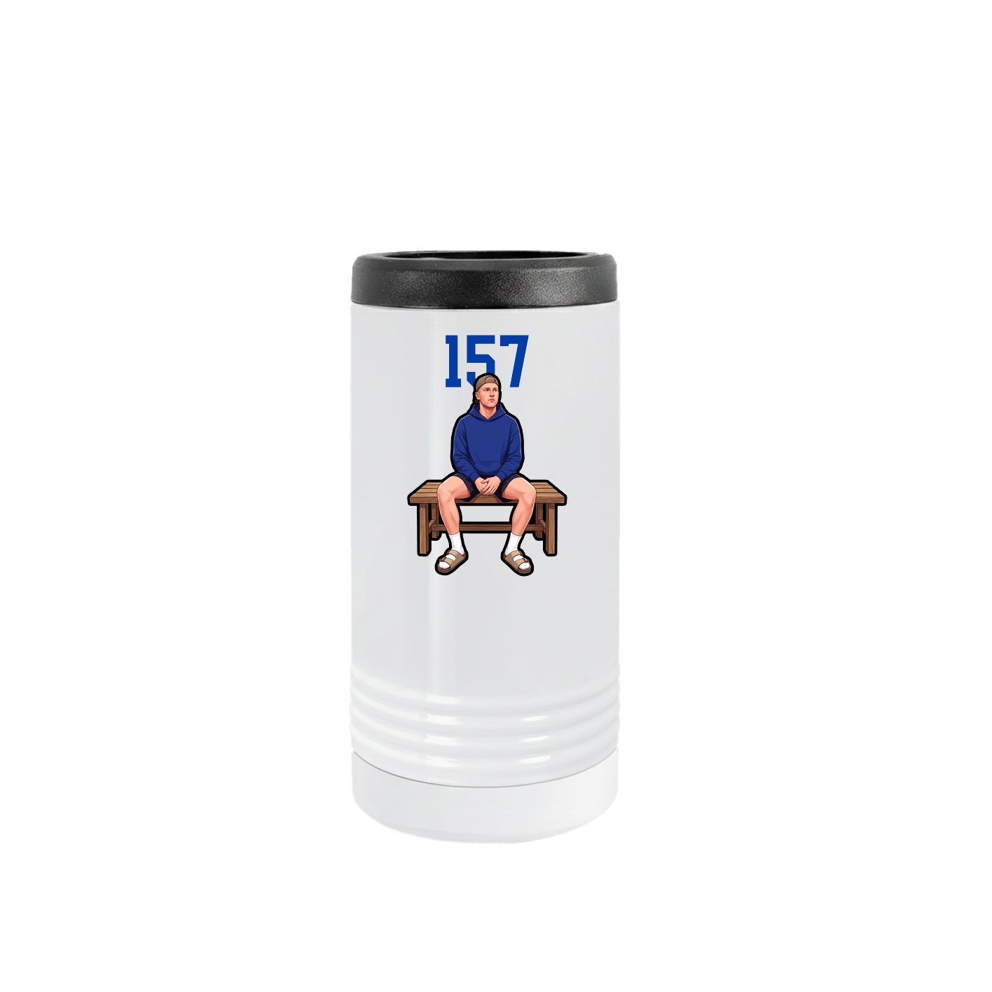 Slim Beverage Holder — Number Top in White