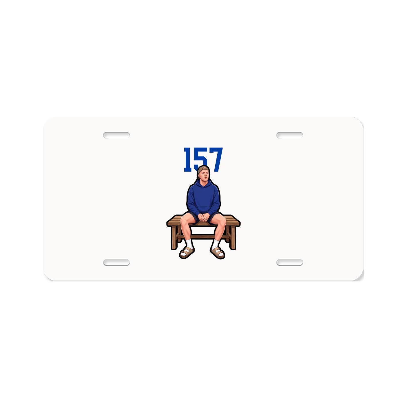 License Plate — Number Top in Classic