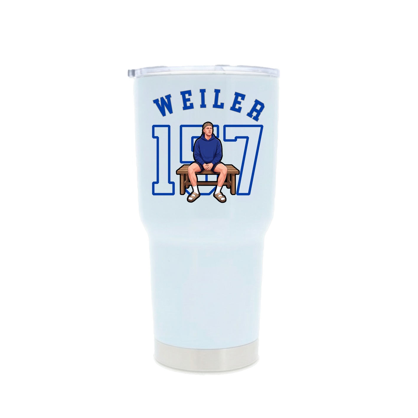 30oz Stainless Steel Tumbler — Shirsey Arch in White