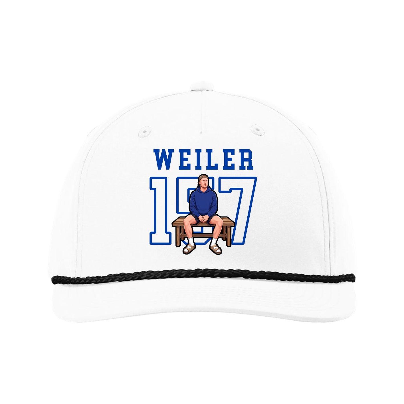 Five-Panel Classic Rope Cap — Shirsey in White