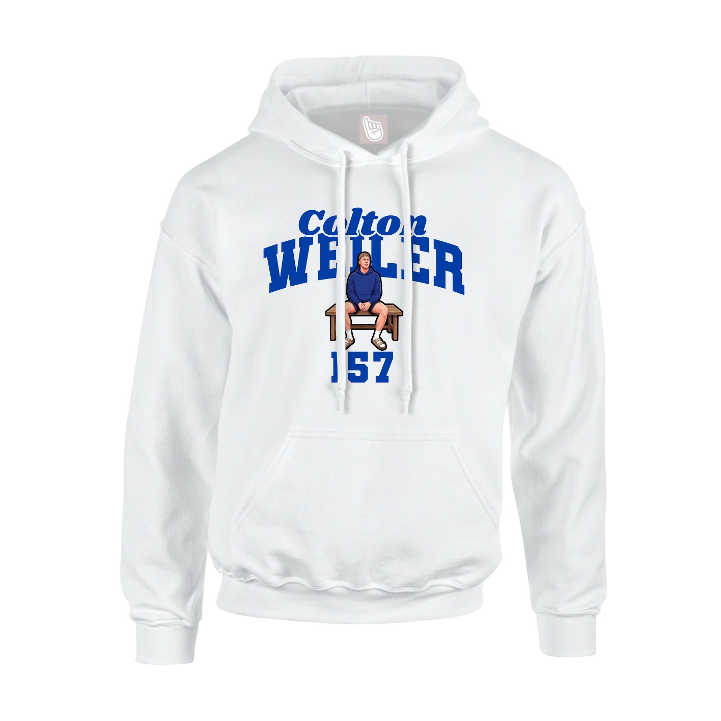 Hoodie — Signature Arch in White