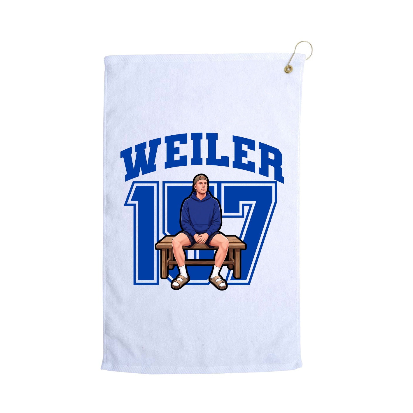 Golf Towel — Number in White
