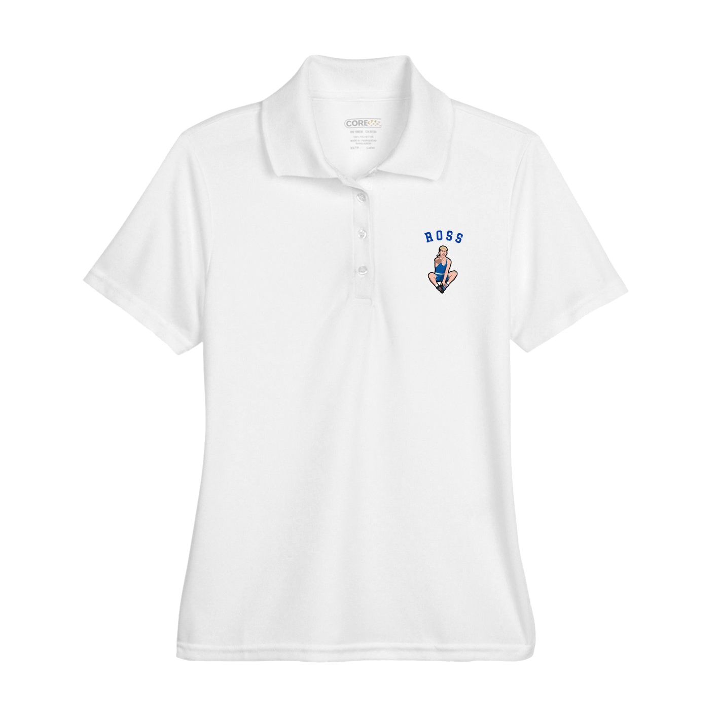 Womens Performance Polo — Shirsey Arch in White