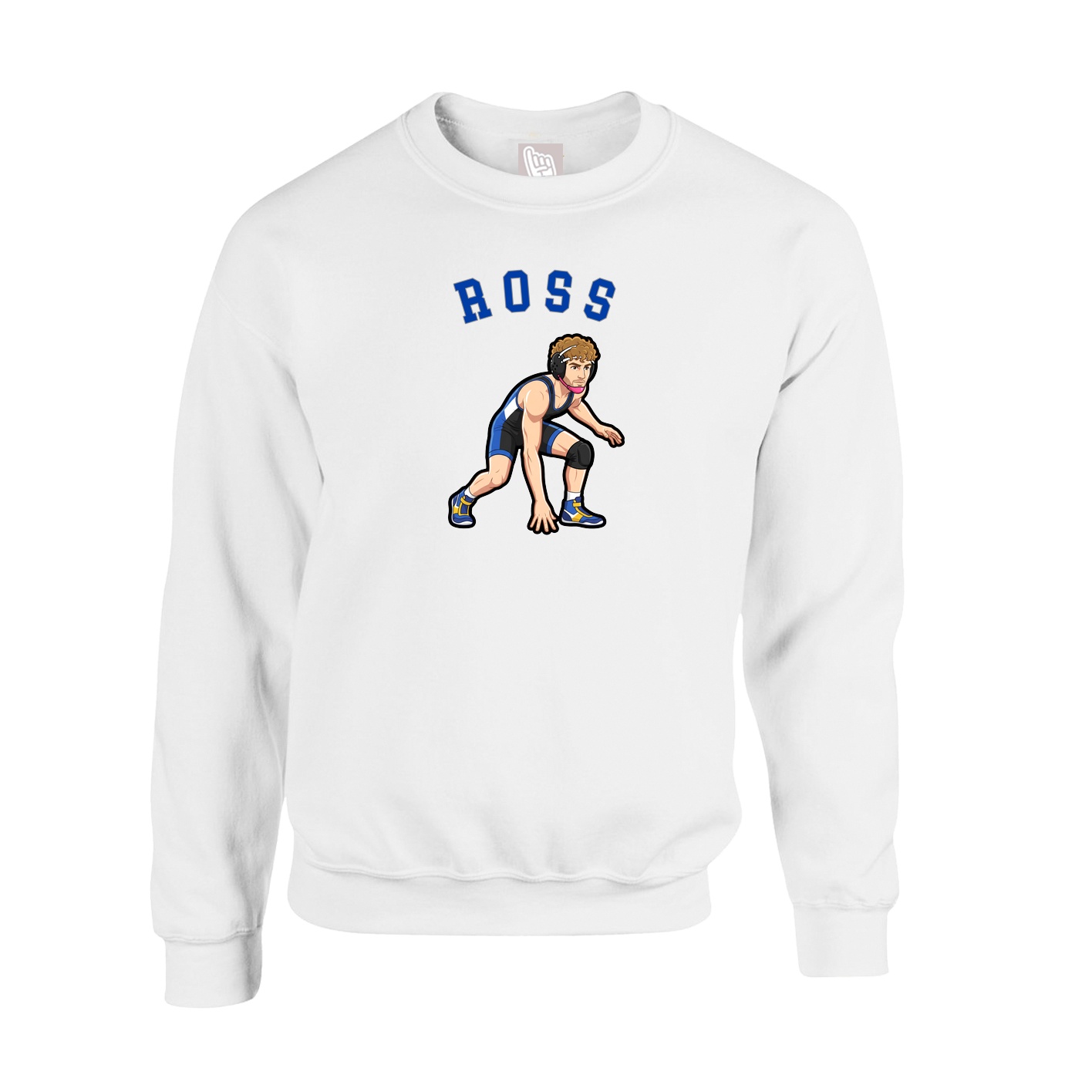 Fleece Crew — Shirsey Arch in White