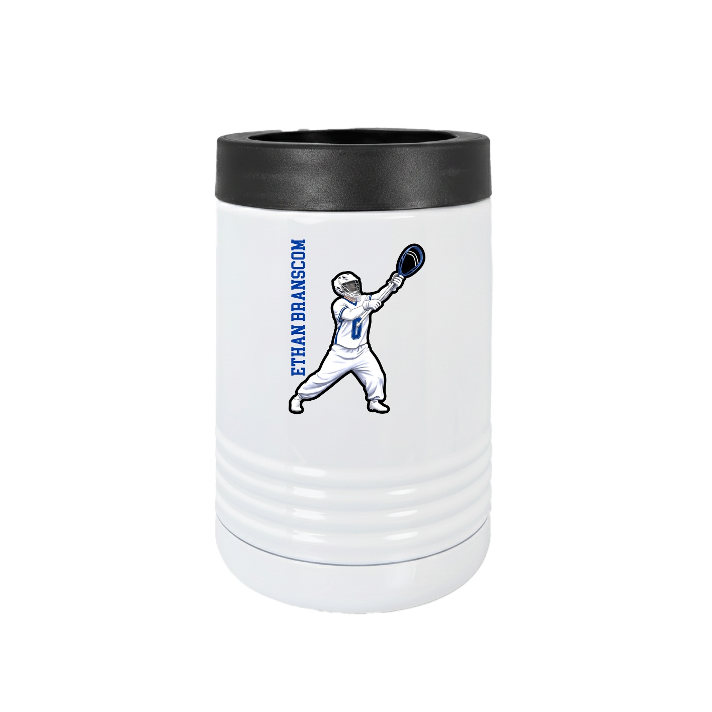 Beverage Holder — Name Vertical in White