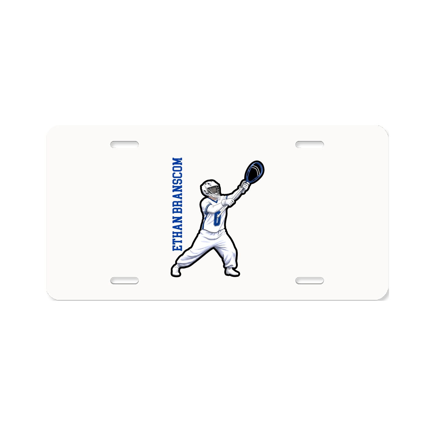 License Plate — Name Vertical in Classic