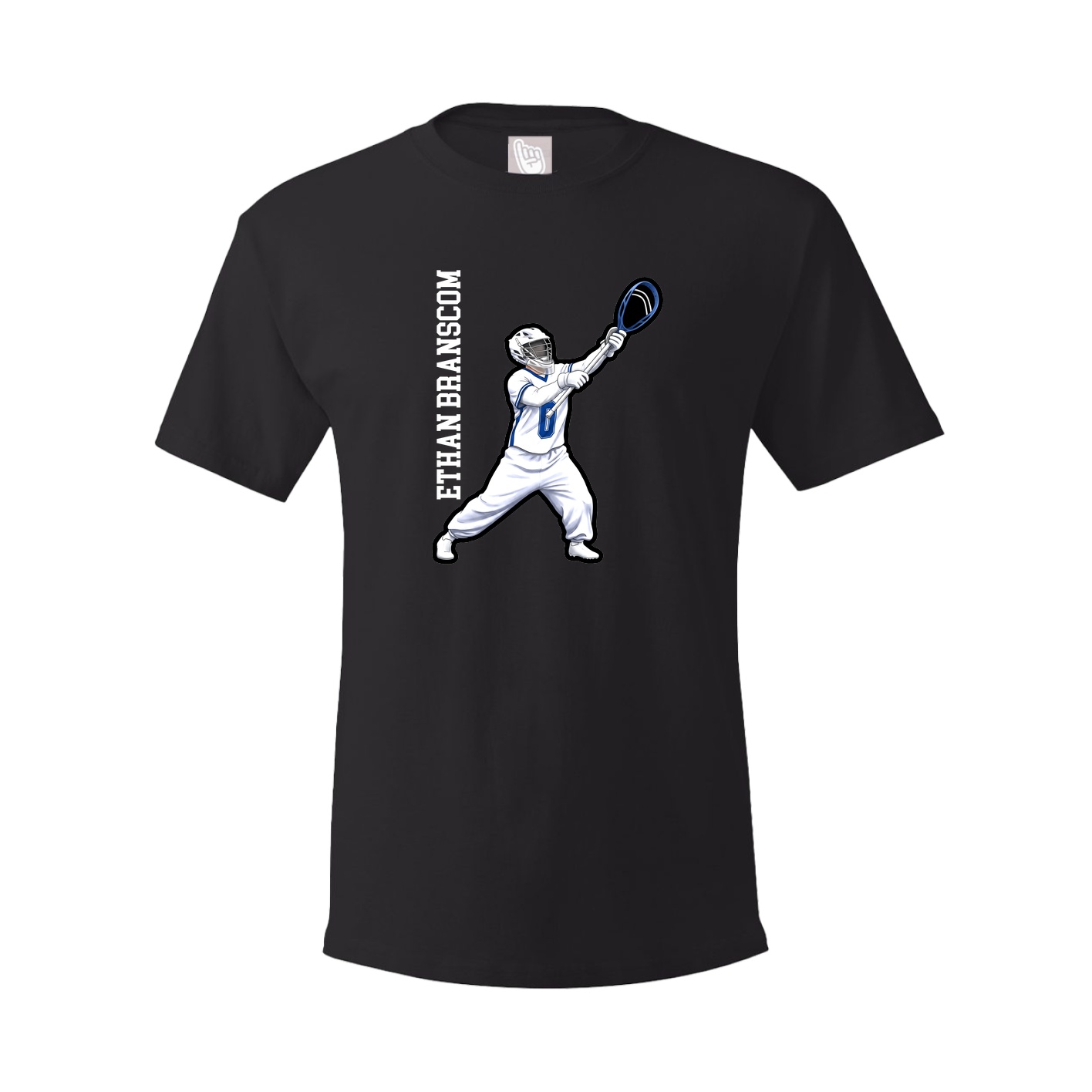 Youth Tee — Name Vertical in Black