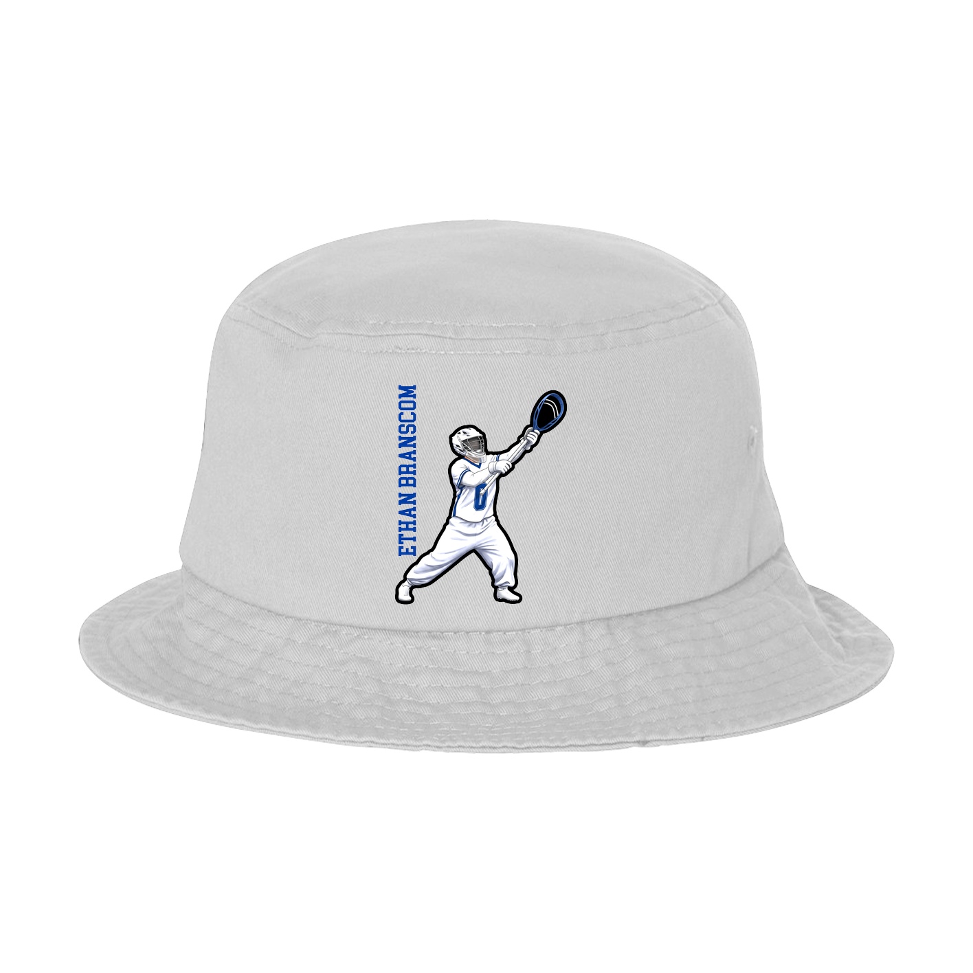 Bucket Cap — Name Vertical in White