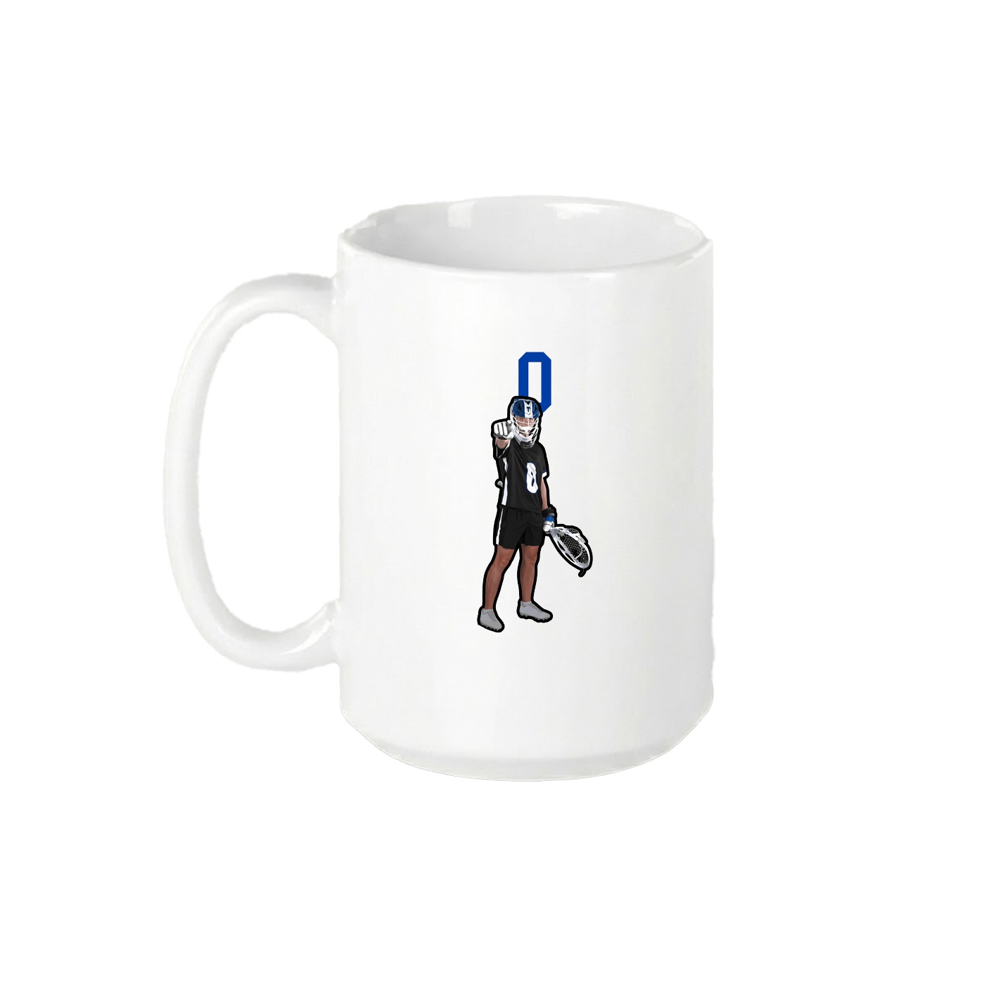 15oz Coffee Mug — Number Top in White