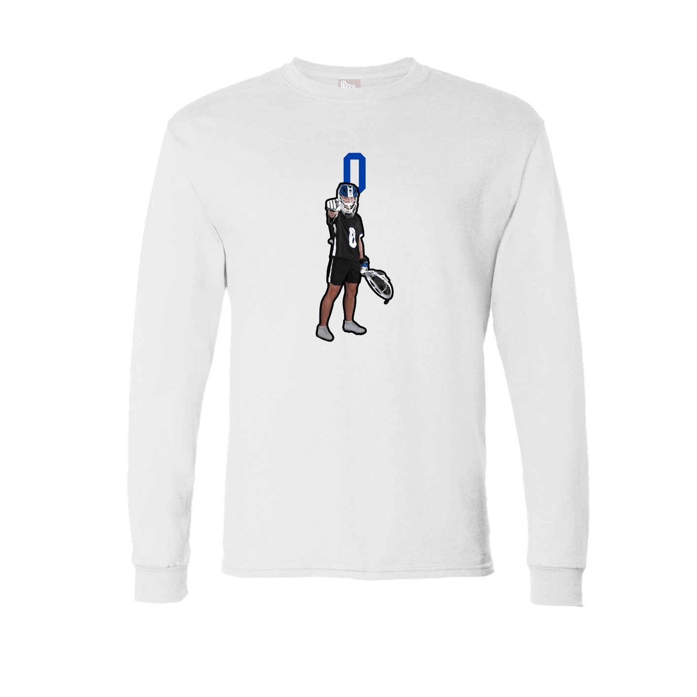 Long Sleeve Tee — Number Top in White