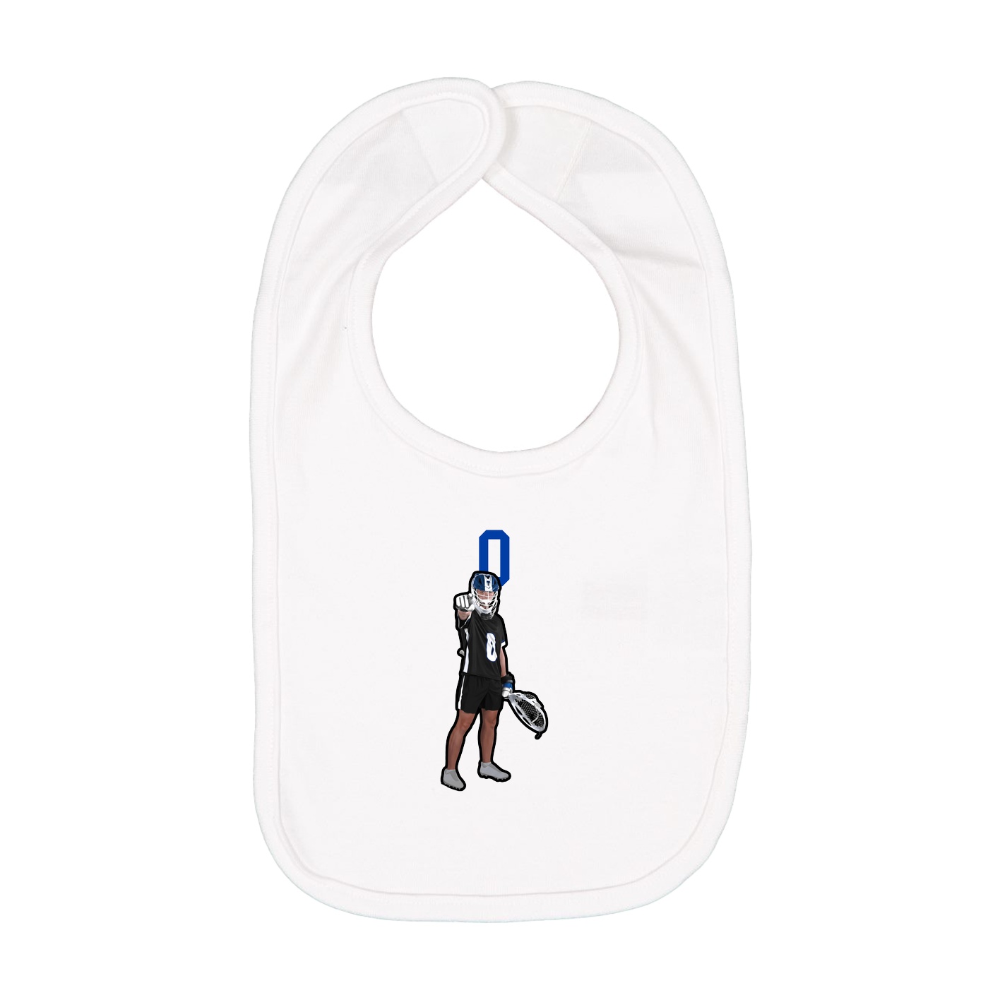 Infant Bib — Number Top in White