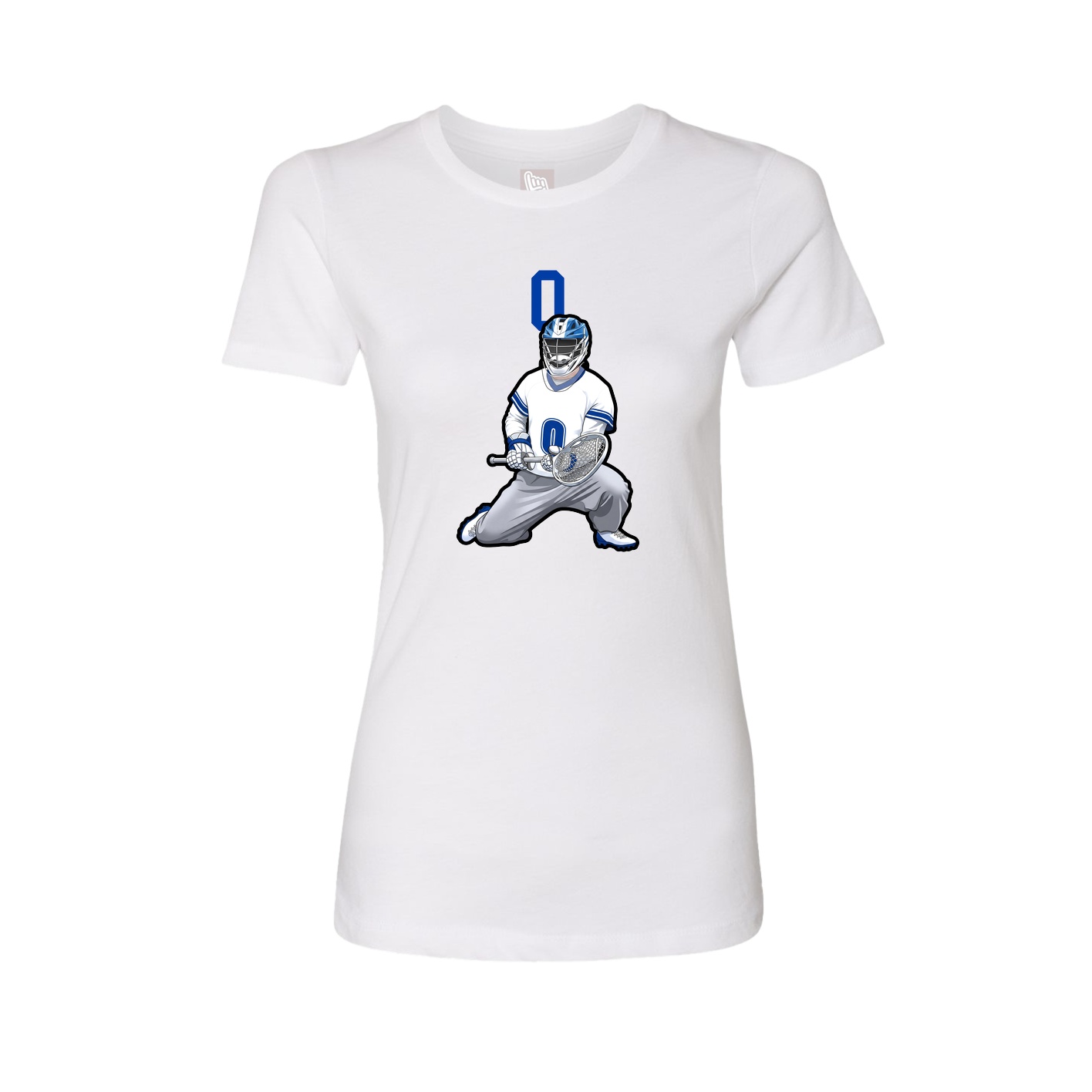 Fitted Women's Tee — Number Top in White