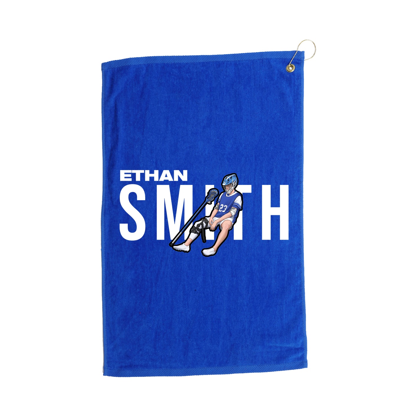 Golf Towel — Player Name in Royal