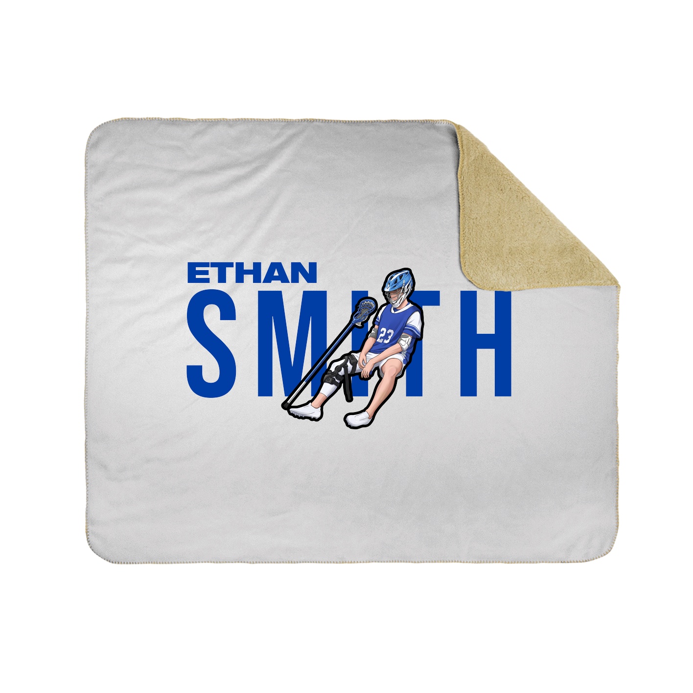 Throw Blanket — Player Name in White